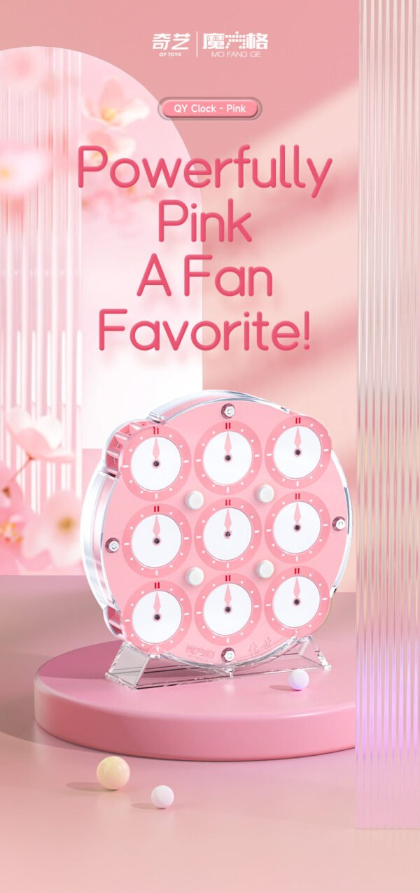 QiYi Magnetic Clock (Pink) - 3