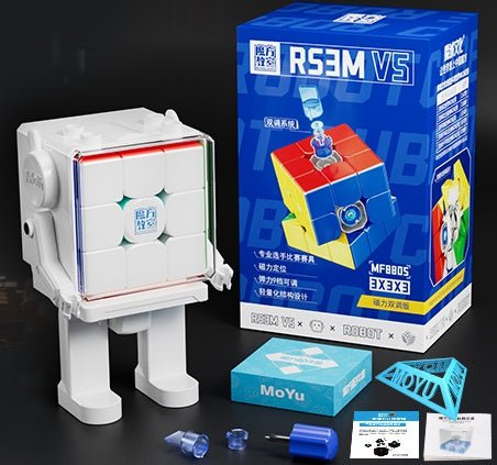 MoYu RS3 M V5 3×3 (Spring Tension + Robot Cube Stand) (2023) - 2